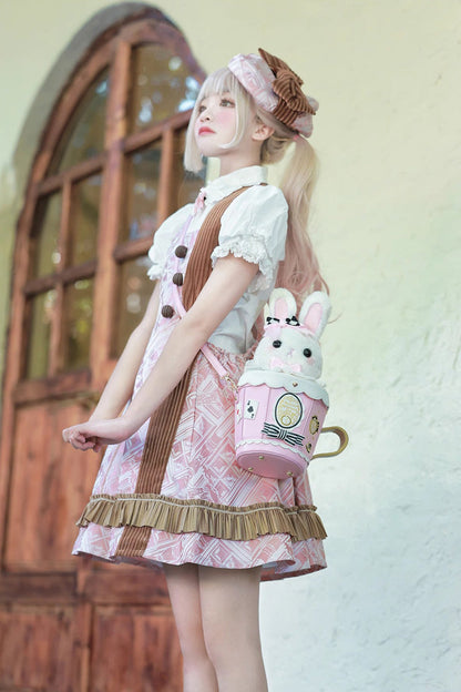 Sweet Lolita Shoulder Bag - Lovely Teacup Rabbit, 5 Colors, Bow Detail - additional product view 11