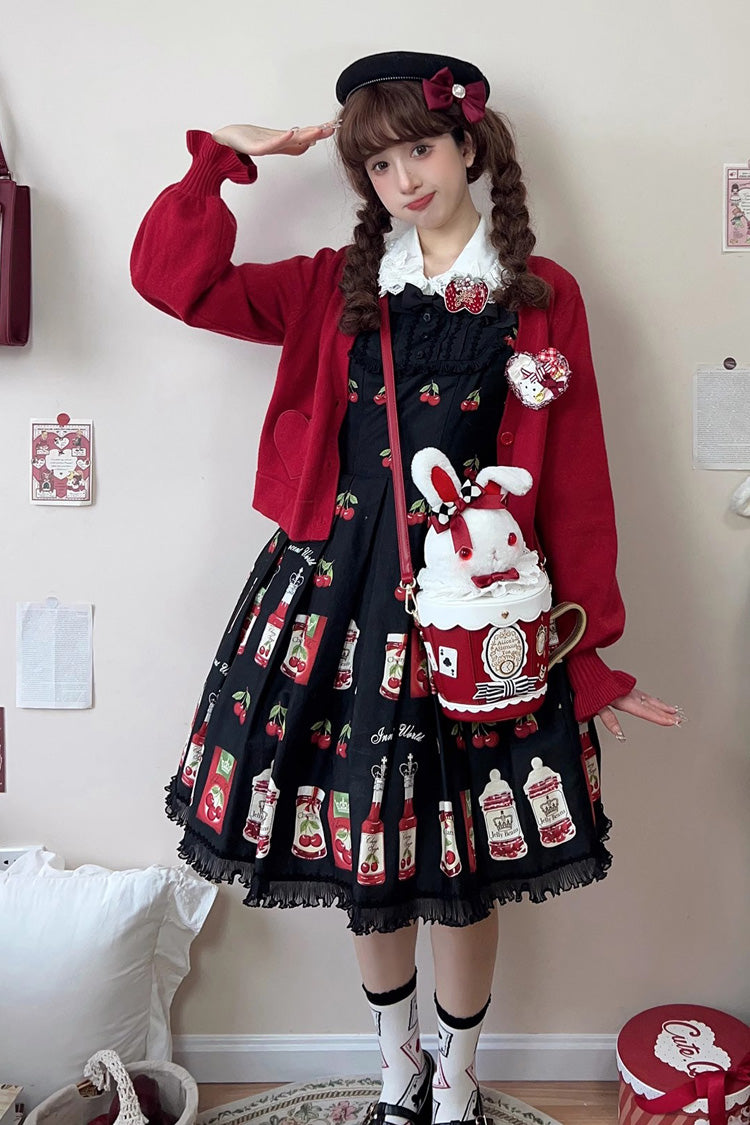 Sweet Lolita Shoulder Bag - Lovely Teacup Rabbit, 5 Colors, Bow Detail - additional product view 15