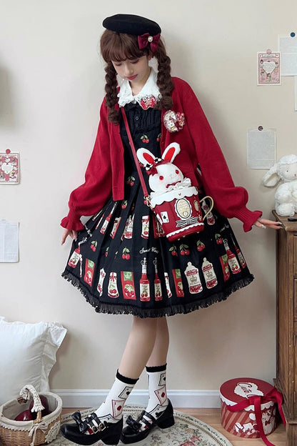 Sweet Lolita Shoulder Bag - Lovely Teacup Rabbit, 5 Colors, Bow Detail - additional product view 16