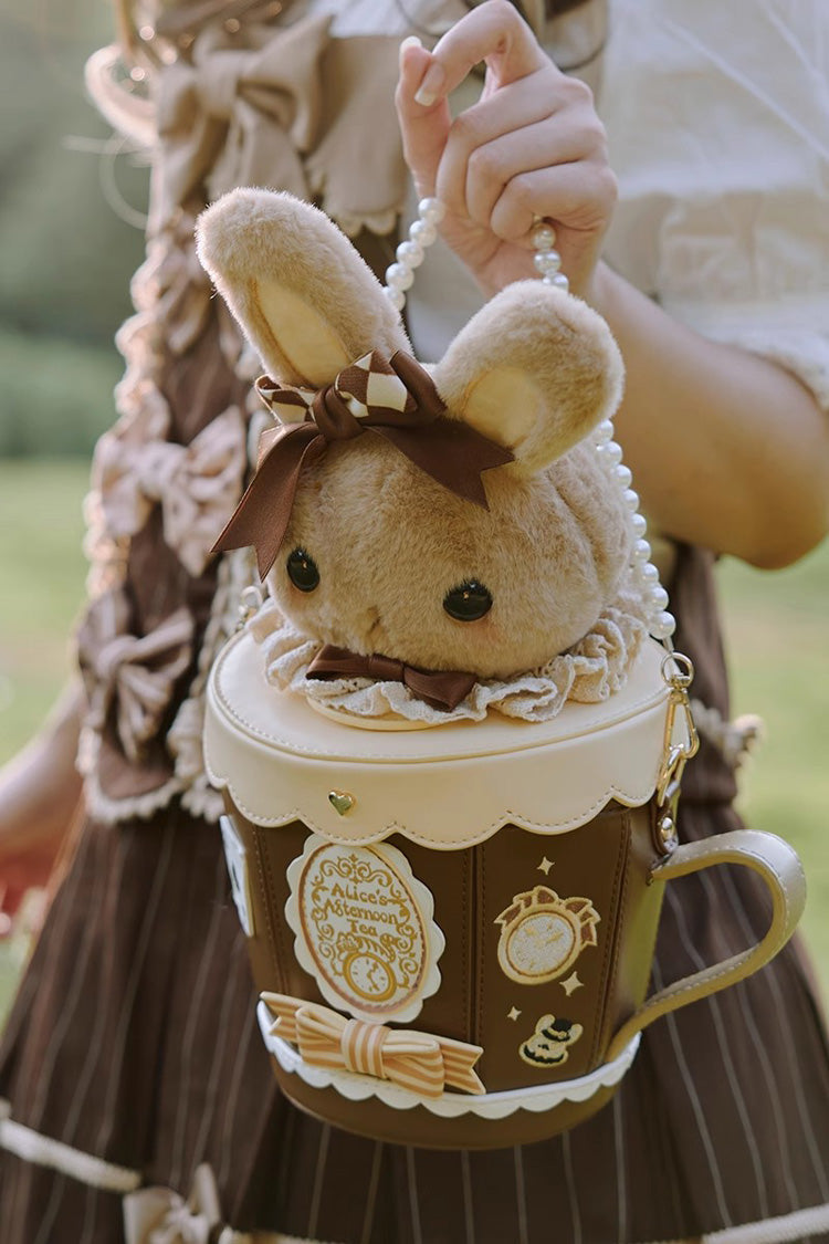 Sweet Lolita Shoulder Bag - Lovely Teacup Rabbit, 5 Colors, Bow Detail - additional product view 19
