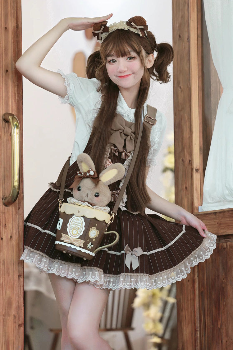 Sweet Lolita Shoulder Bag - Lovely Teacup Rabbit, 5 Colors, Bow Detail - additional product view 20