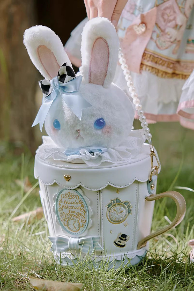 Sweet Lolita Shoulder Bag - Lovely Teacup Rabbit, 5 Colors, Bow Detail - additional product view 23