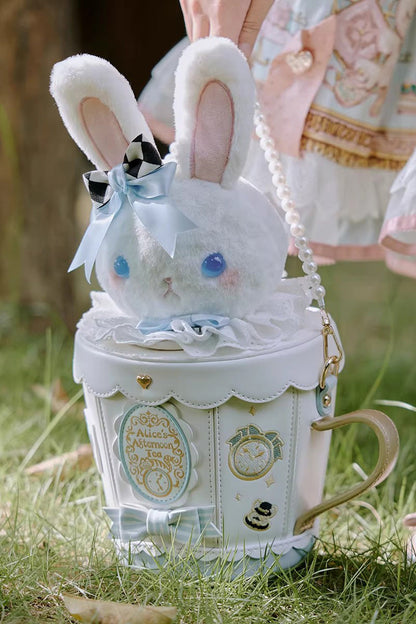 Sweet Lolita Shoulder Bag - Lovely Teacup Rabbit, 5 Colors, Bow Detail - additional product view 23