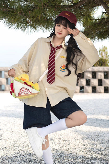 Sweet Lolita Shoulder Bag - Sandwich Plush Yellow Duck, Yellow - additional product view 8
