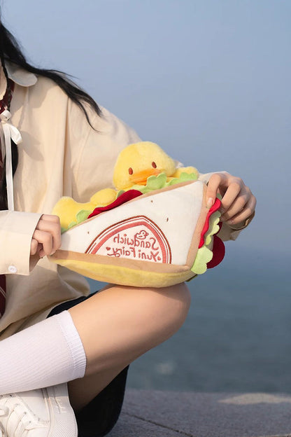 Sweet Lolita Shoulder Bag - Sandwich Plush Yellow Duck, Yellow - main product image