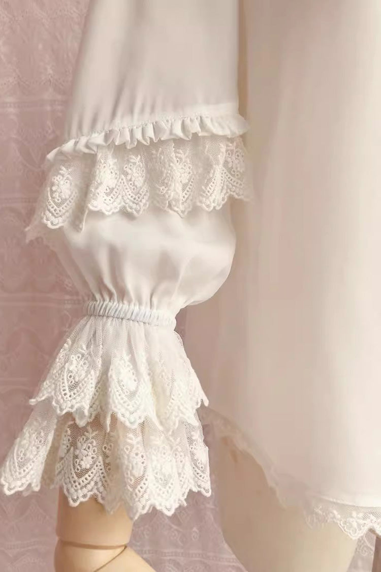 Victorian Lolita Blouse - Chiffon Doll Collar, 3 Colors, Long Sleeves, Sweet Style - additional product view 5