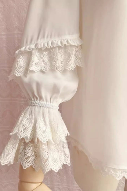 Victorian Lolita Blouse - Chiffon Doll Collar, 3 Colors, Long Sleeves, Sweet Style - additional product view 5
