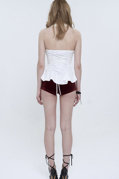 Victorian Lolita Blouse - Chiffon Front Lace Back, White, Women's Style, Lace Trim - additional product view 8