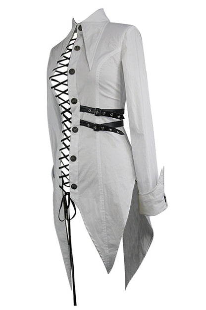 Victorian Lolita Blouse - Cotton, White, Women's Style, Punk Style - additional product view 6