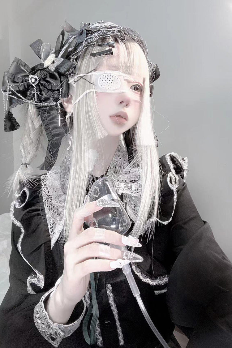 Victorian Lolita Blouse - Hollow, 4 Colors, Long Sleeves, Lace Trim - additional product view 6