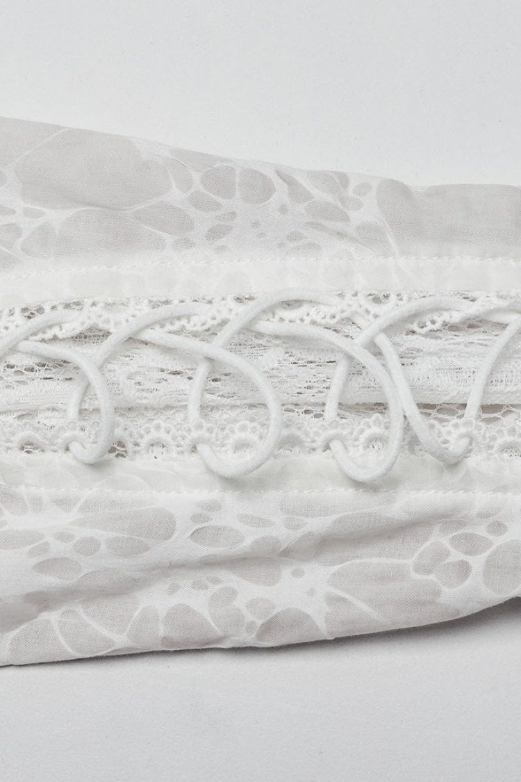 Victorian Lolita Blouse - Lapel Collar Print Stitching, 2 Colors, Women's Style - additional product view 17