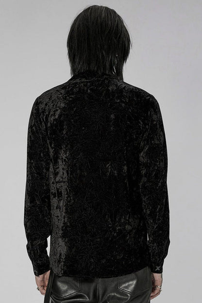 Victorian Lolita Blouse - Men's Stand Collar, 2 Colors, Detachable Detail, Buckle Detail - additional product view 3