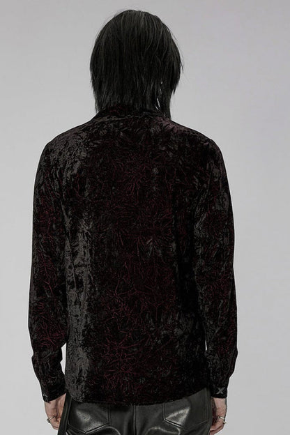 Victorian Lolita Blouse - Men's Stand Collar, 2 Colors, Detachable Detail, Buckle Detail - additional product view 7