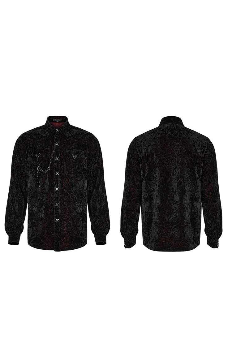 Victorian Lolita Blouse - Men's Stand Collar, 2 Colors, Detachable Detail, Buckle Detail - additional product view 9