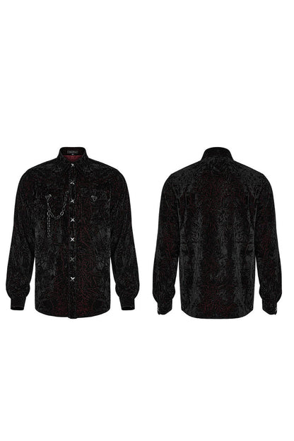 Victorian Lolita Blouse - Men's Stand Collar, 2 Colors, Detachable Detail, Buckle Detail - additional product view 9